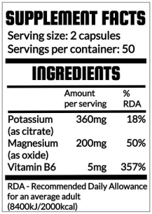 QRP Nutrition Magnesium Potassium B6 (90 capsules)