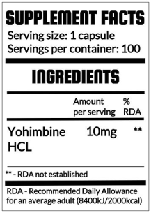 QRP Nutrition Yohimbine HCL 10mg QRP Nutrition Yohimbine HCL 10mg