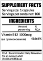 QRP Nutrition VITAMIN B12 1000mcg x 100 caps