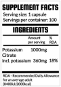 QRP Nutrition POTASSIUM Citrate 100capsules