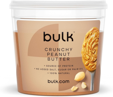 Bulk Natural Roasted Peanut Butter Tub, Crunchy, 1 kg, Vegetarian