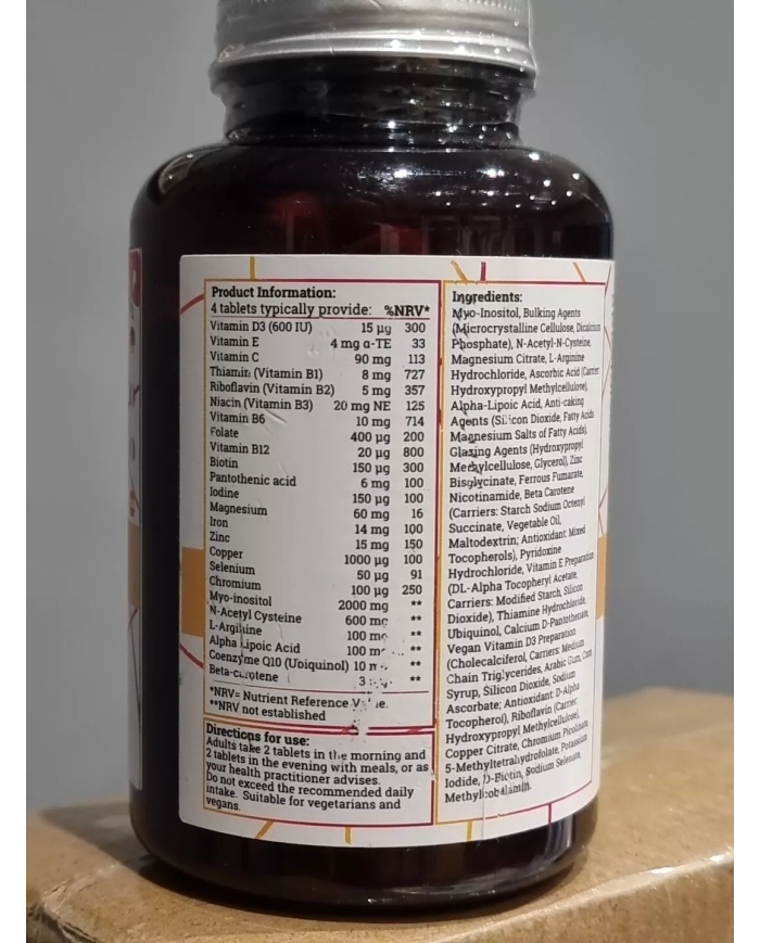 MyOva Fertility Plus (Preconception Support) 120tabs