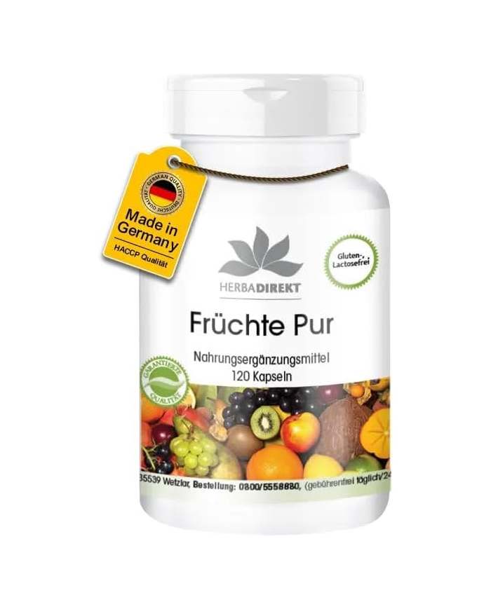 Fruit Capsules with Spirulina - Multivitamin Capsules Made of Fruit - 120 Capsules - Vegan