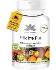 Fruit Capsules with Spirulina - Multivitamin Capsules Made of Fruit - 120 Capsules - Vegan