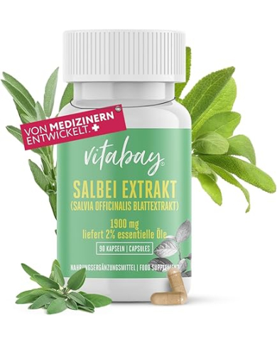 Sage Extract 2000 mg (Leaf Extract, Salvia Officinalis, 2% Essential Oils)