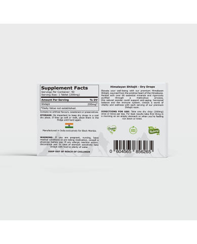 Black Mamba Pure Shilajit Resin Dry Drops - Ancient Vitality Elixir