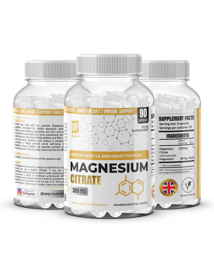 QRP Nutrition MAGNESIUM Citrate 369mg 90capsules