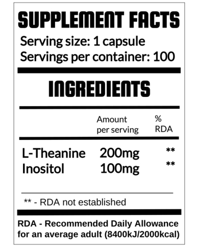 QRP Nutrition L-Theanine with Inositol (90 capsules)