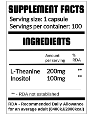 QRP Nutrition L-Theanine with Inositol (90 capsules)