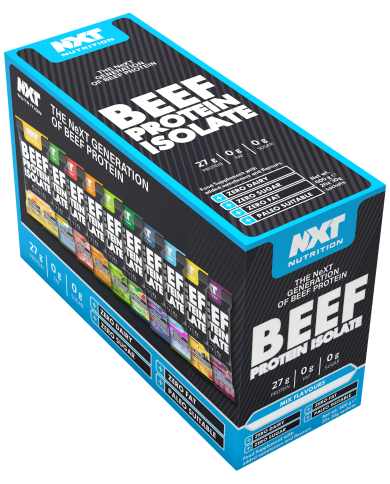 NXT Beef Isolate Sachet Mixed Sample Box (20 x 30g) NXT Beef Isolate Sachet Mixed Sample Box (20 x 30g)