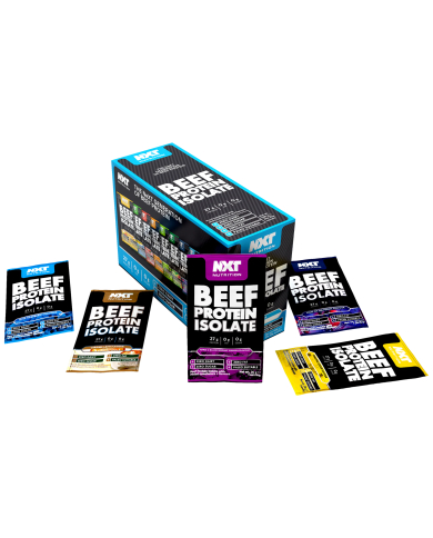 NXT Beef Isolate Sachet Mixed Sample Box (20 x 30g)