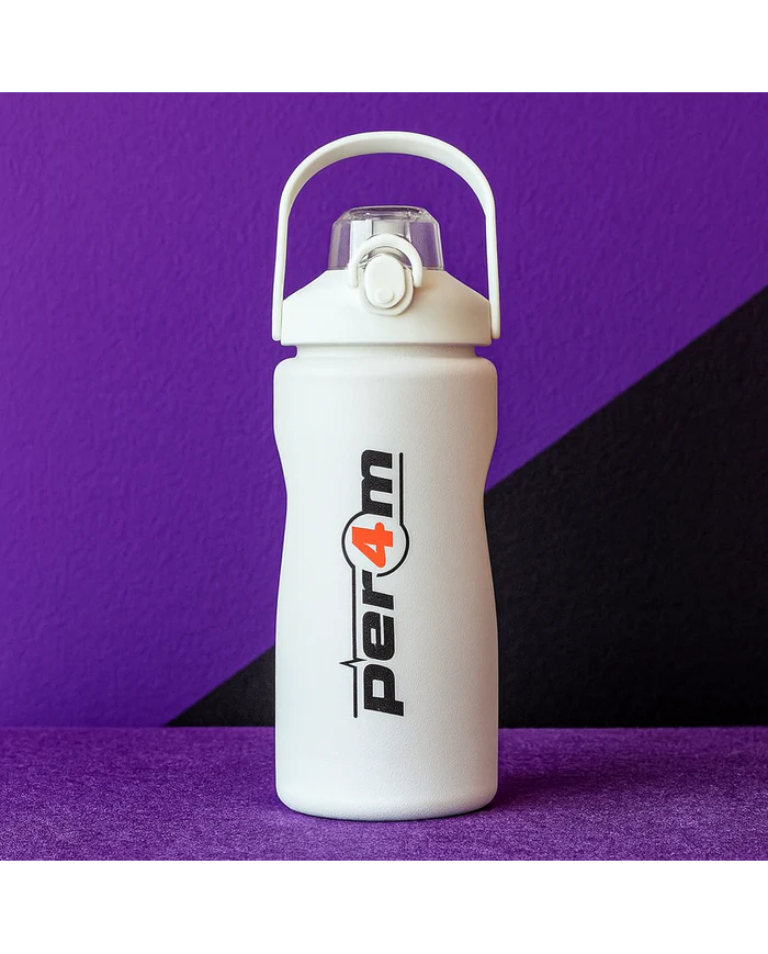 PER4M 1.5L Hydration Jug Bottle with Straw & Leakproof Flip Cap Matte Finish