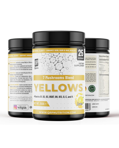 QRP Nutrition YELLOWS 7 Mushrooms blend 250g QRP Nutrition YELLOWS 7 Mushrooms blend 250g