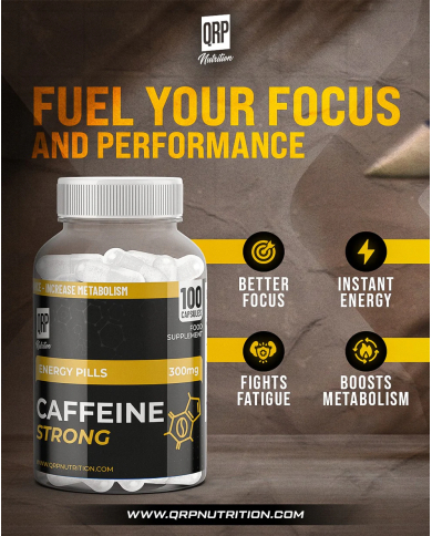 QRP Nutrition Caffeine 300mg (100 Capsules)