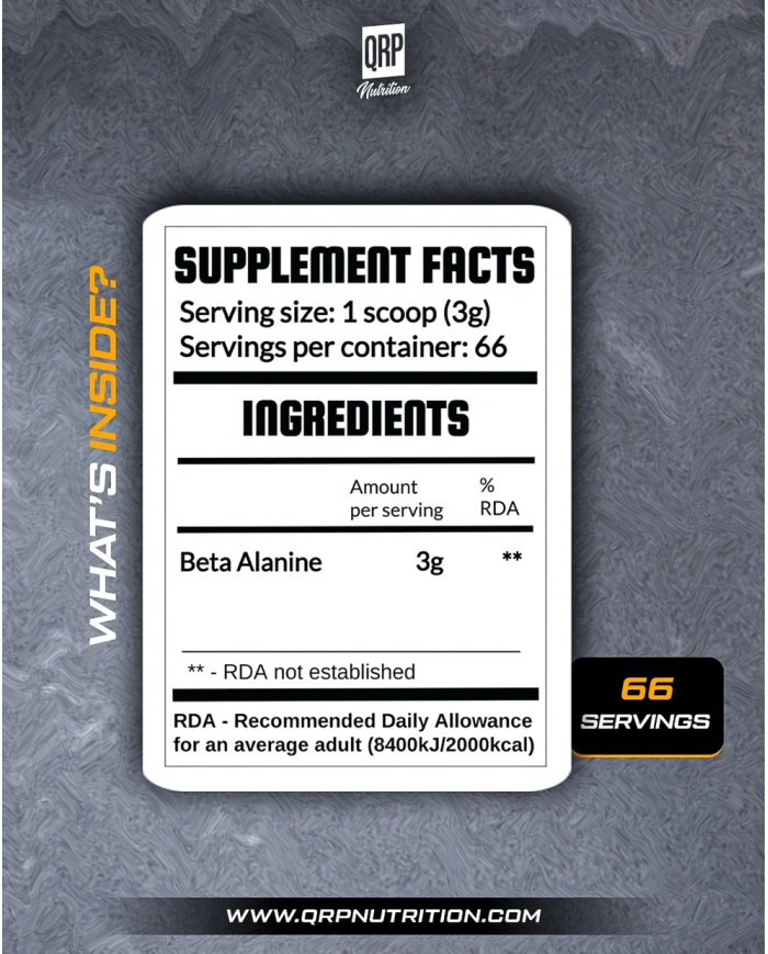 QRP Nutrition Beta Alanine 200g