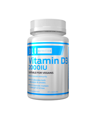 Blu Nutrition Vitamin D3 (vegan friendly) 2000iu - 60 caps Save 15% Blu Nutrition Vitamin D3 (vegan friendly) 2000iu - 60 caps Save 15%