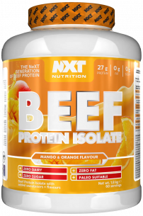 Limited addition NXT Nutrition Beef Protein Isolate 1.8kg 60 servings Orange & mango Limited addition NXT Nutrition Beef Protein Isolate 1.8kg 60 servings Orange & mango